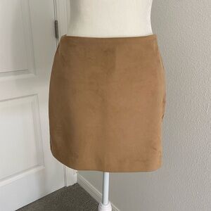 Abercrombie & Fitch Tan Suede Mini Skirt Size Small